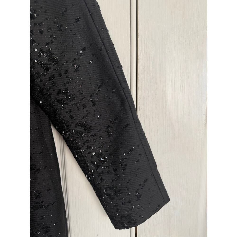 White House Black Market Ombre Sequin Coat Black NWT Medium Jacket Size M - Picture 5 of 15